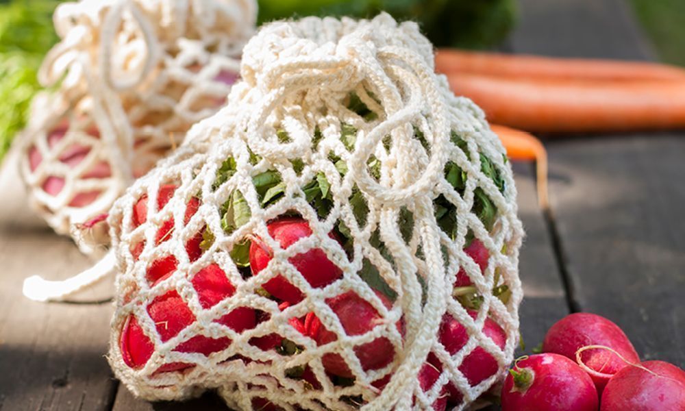 Gratis hekleoppskrift! Lag ditt eget frukt- og grønnsaksnett