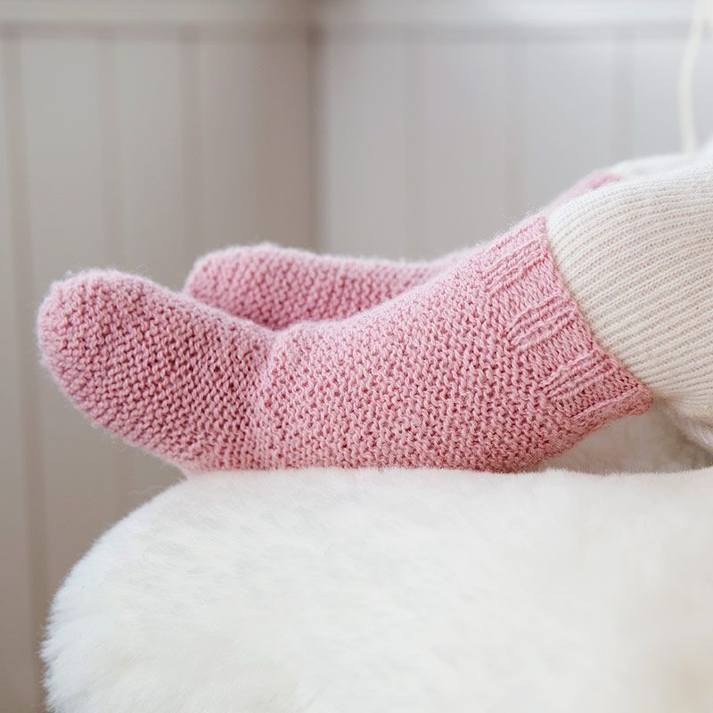 Nøstebarns merinoull 100g Gammel rosa