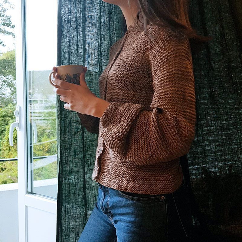Stripet Ballongcardigan - Strikk - nan