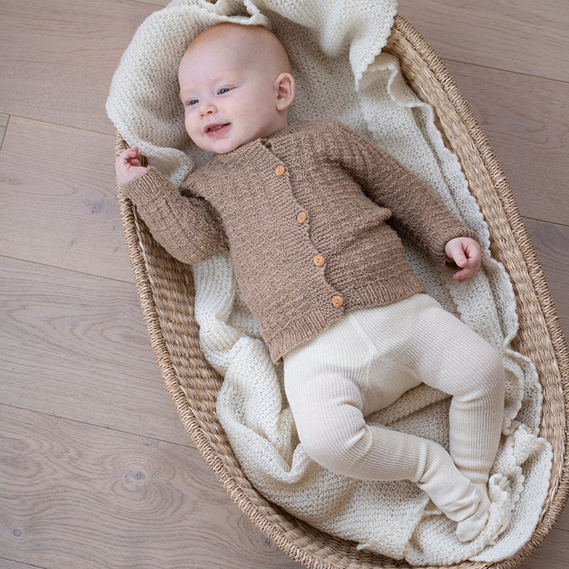 Ruter babyjakke - Strikk