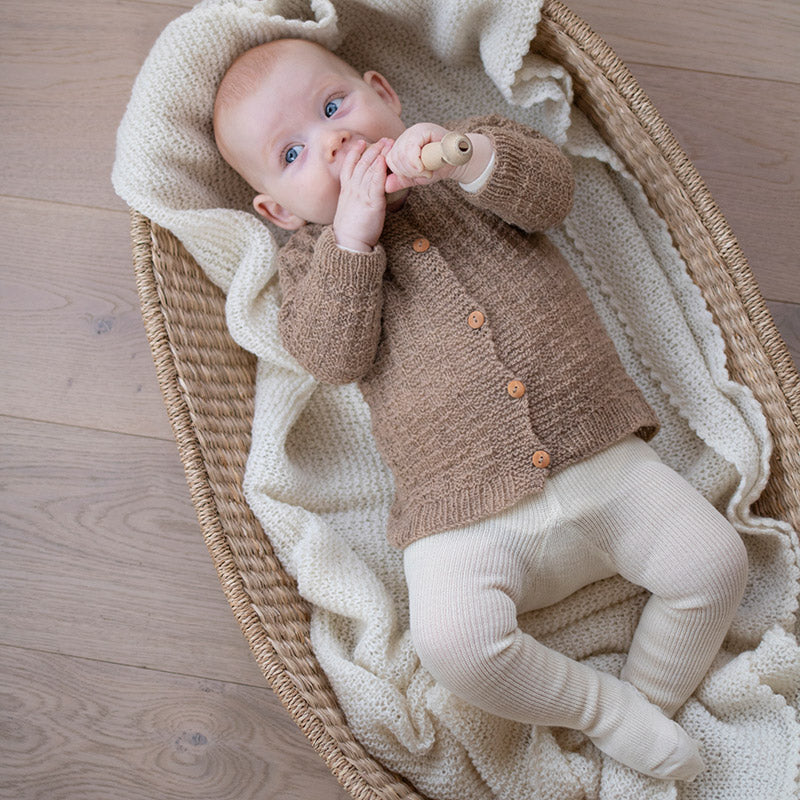 Ruter babyjakke - Strikk
