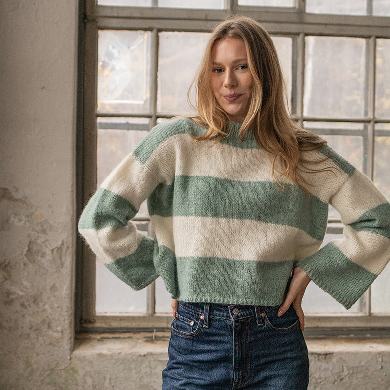 Sigrid stripegenser - Strikk