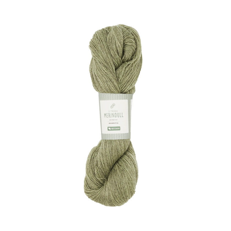 Nøstebarns merinoull 100g Solgrønn