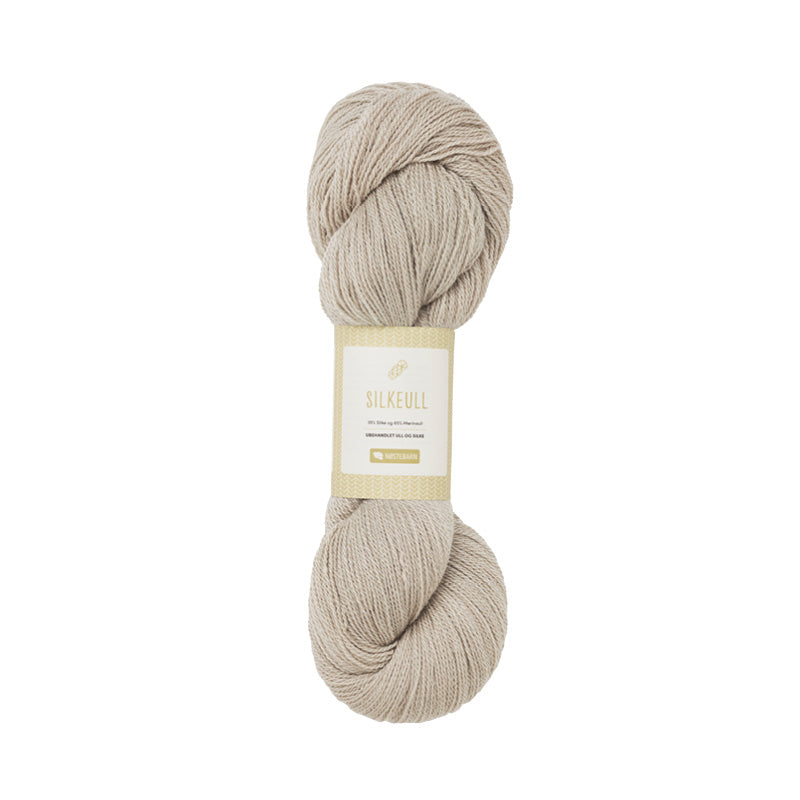 Silkeull 65% merino 35%silke 100g Latte
