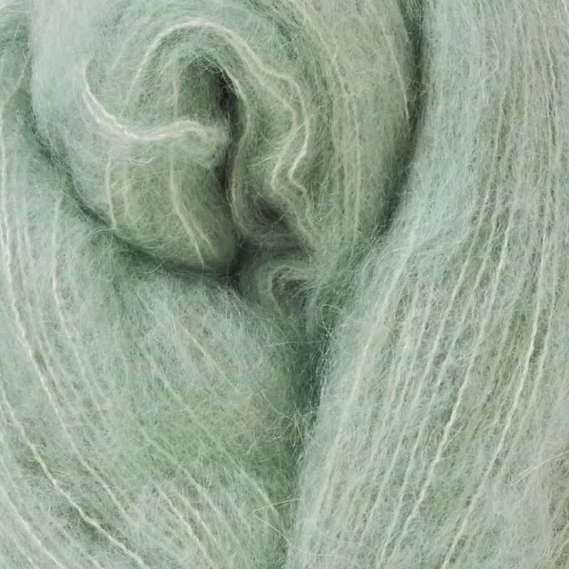 Fløffisilke 100g Dus grønn - swatch