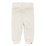 Babytights i ull med silke, hullmønster - Hvit/natur