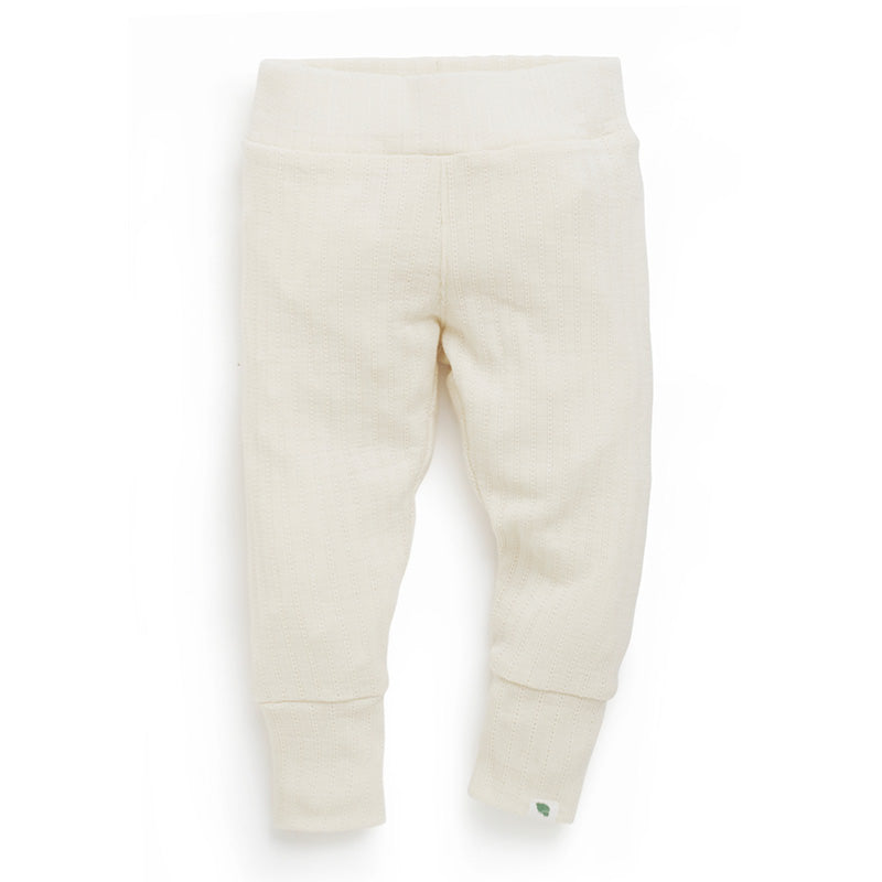 Babytights i ull med silke hullmønster