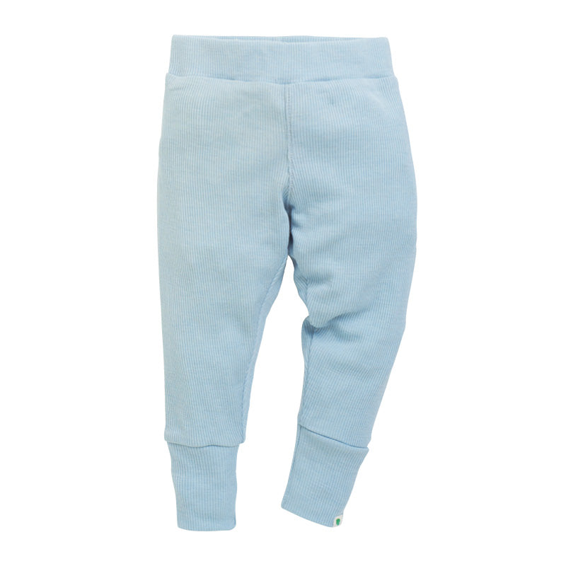 Babytights i ull med silke ribbestrikk