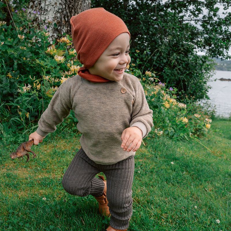 Babygenser i ullfrotté - Linfarge
