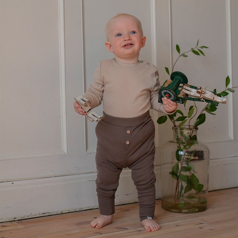 Babybukse i ull - Brun