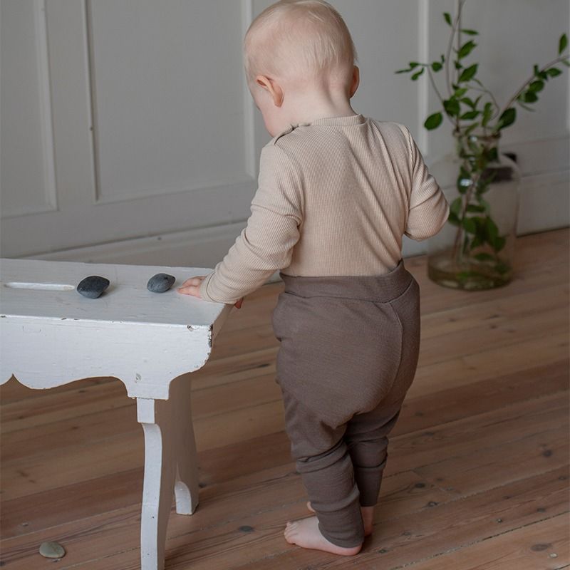 Babybukse i ull - Brun