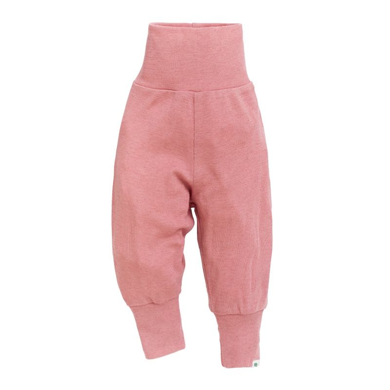Babybukse i ull med silke - Lys rose