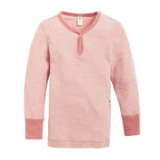 Babytrøye i ull med silke  - Lys rose/natur