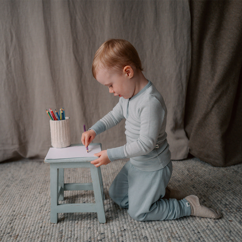 Babytrøye i ull med silke