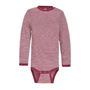 Body i ull med silke - Plomme/Natur