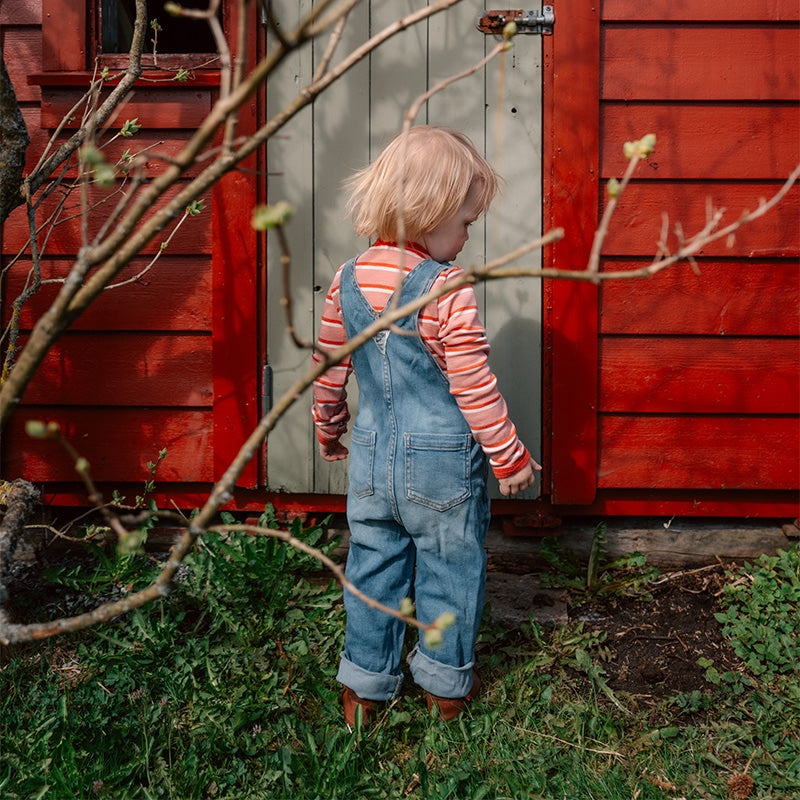 Body i ull med silke - Lys rose/jordbær/natur