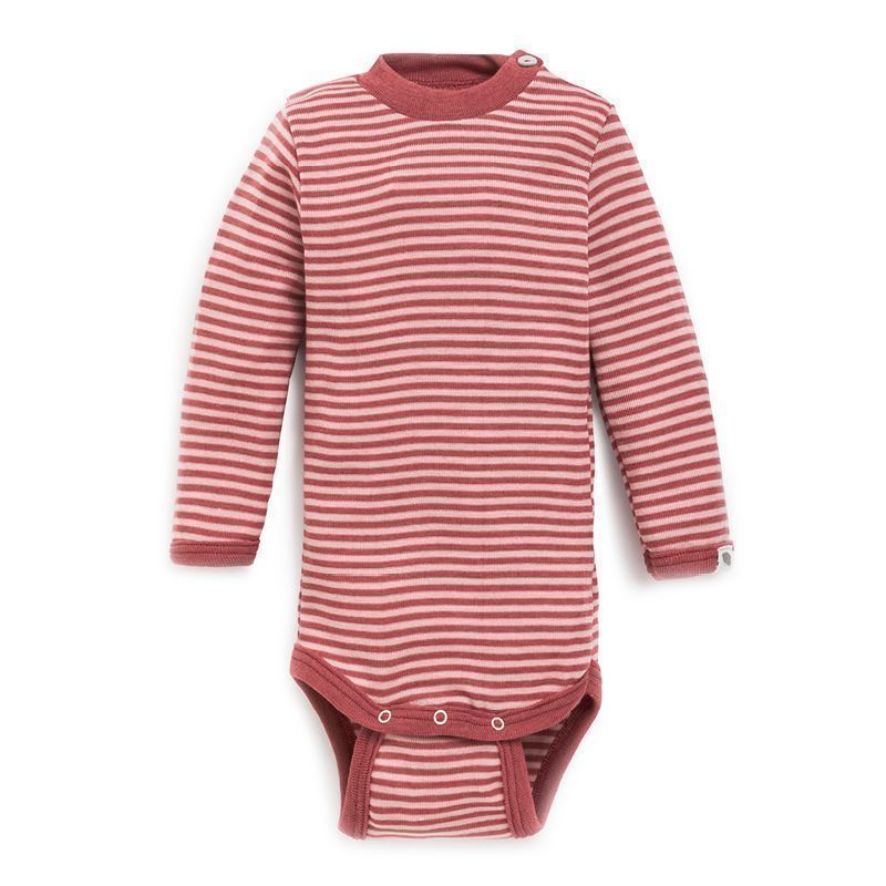 Body i ull med silke - Rust rosa/dus rosa