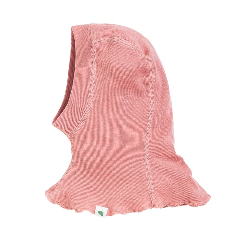 Balaklava i ull med silke - Lys rose