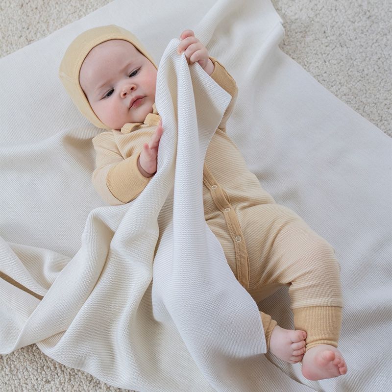 Rilleteppe, babyteppe i ull