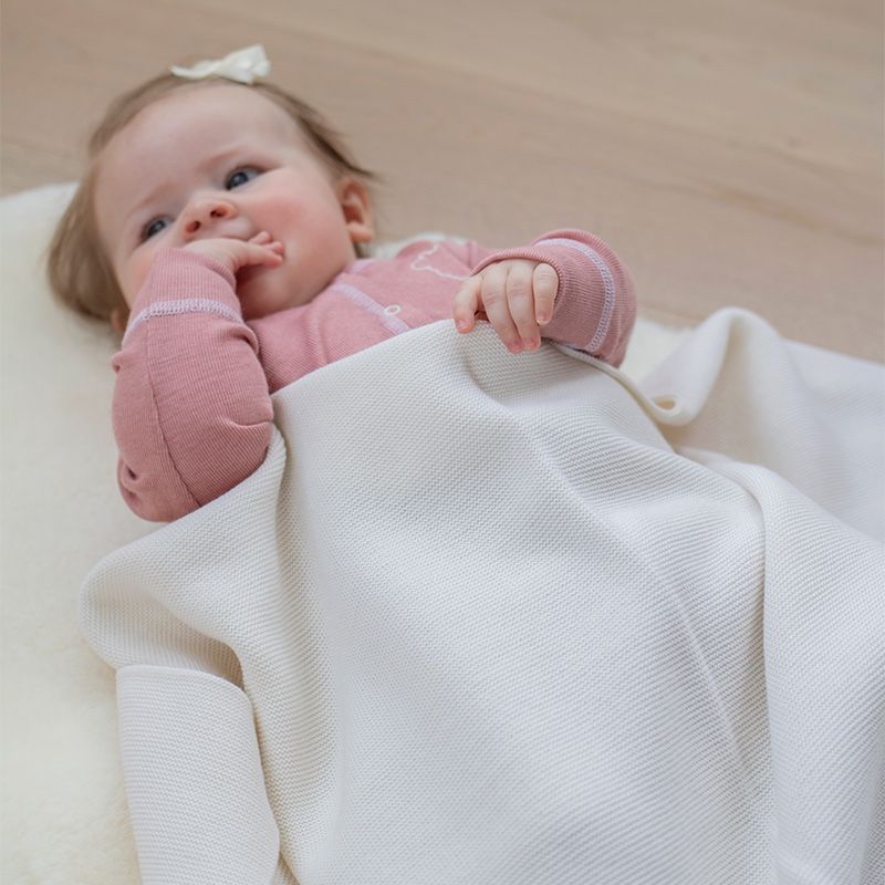 Rilleteppe, babyteppe i ull