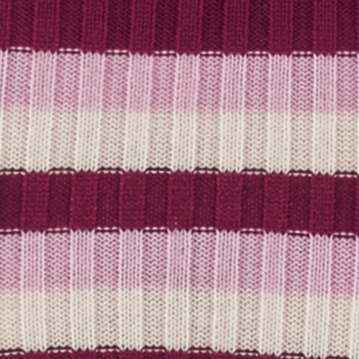 Ribbestrikket ullbukse - Plommerød/Lys rosa/Natur - swatch