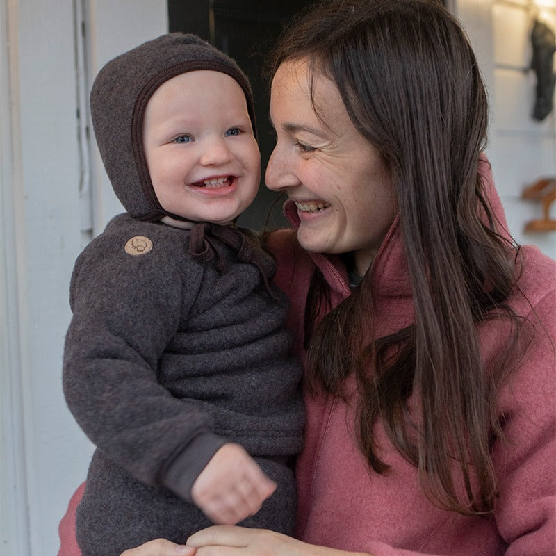 Babygenser i ullfleece - Brun