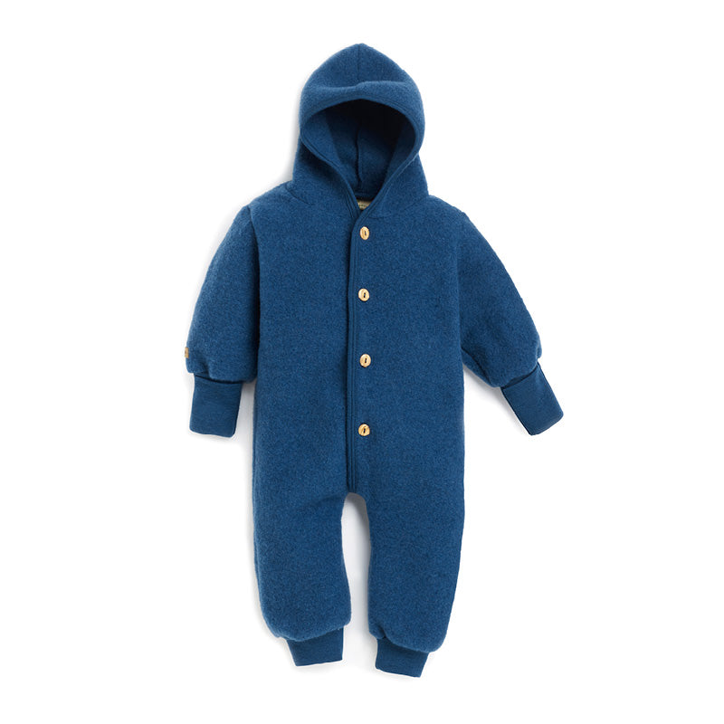 Babydress i ullfleece med hette