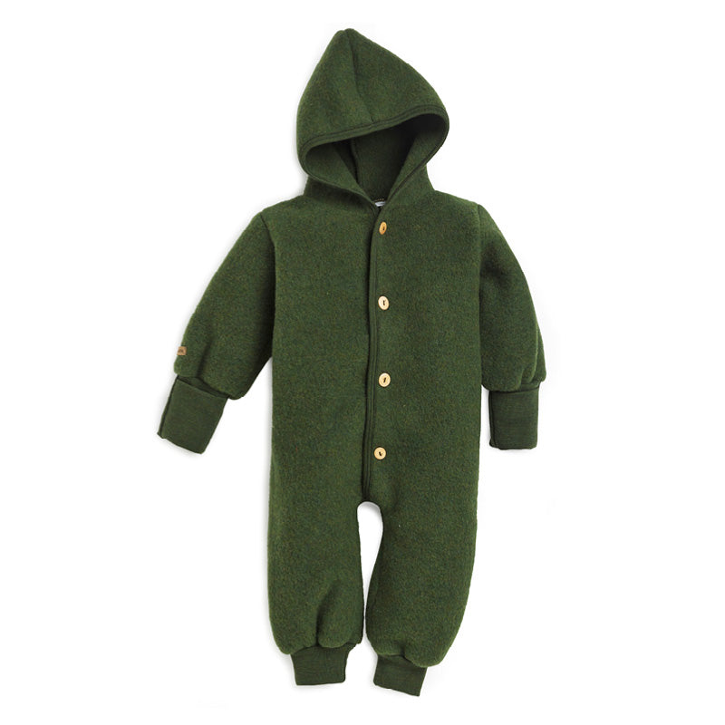 Babydress i ullfleece med hette