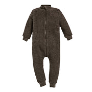 Hel dress i ullfleece - Naturbrun