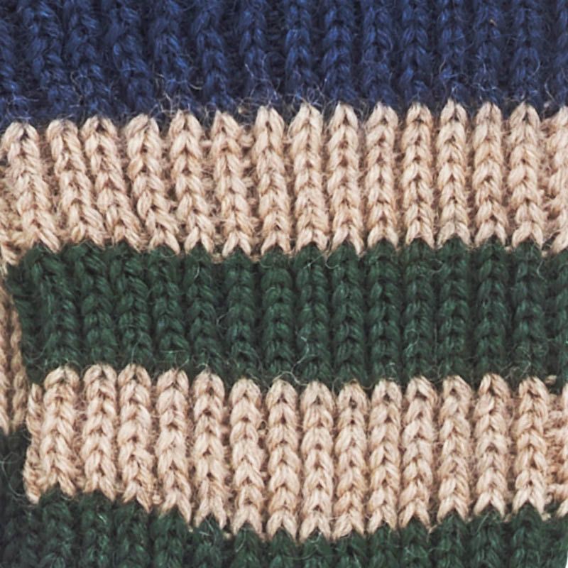 Tykke ullsokker barn - Blå/grønn - swatch