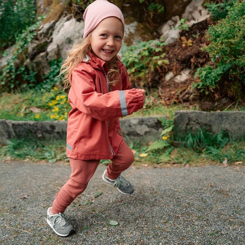 Joggebukse i ull - Mørk rose