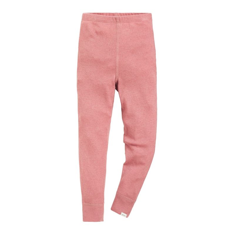 Barnelongs i ull med silke - Lys rose