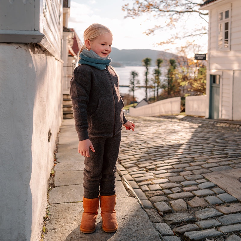 Bukse i ullfleece  - Brun