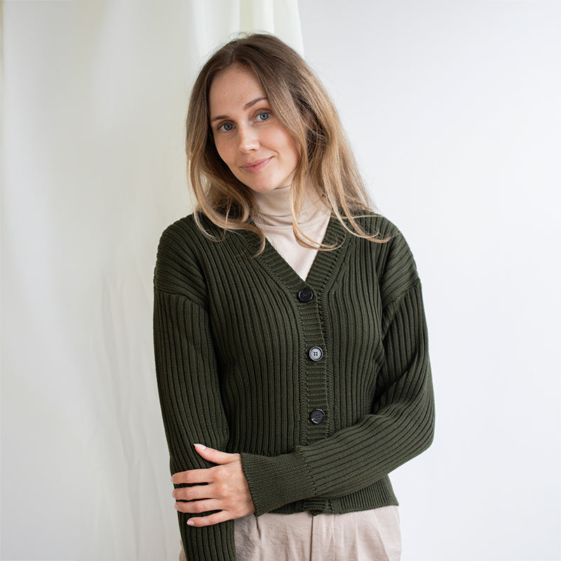 Cardigan i 100% ull