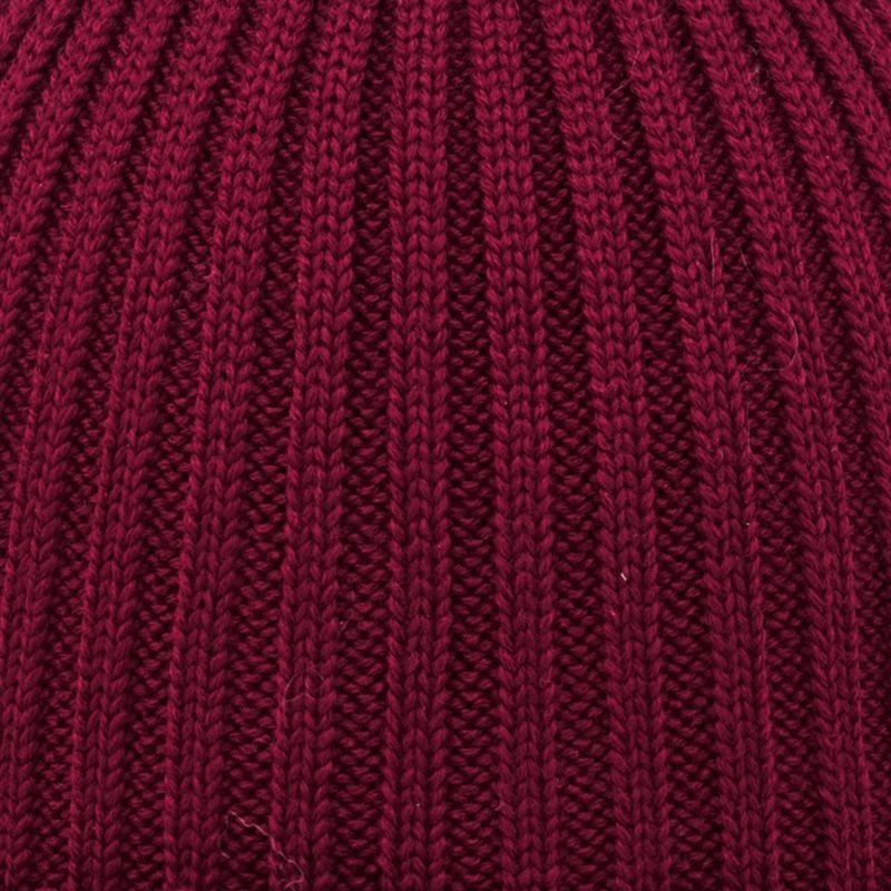 Ribbestrikket cardigan - Plommerød - swatch