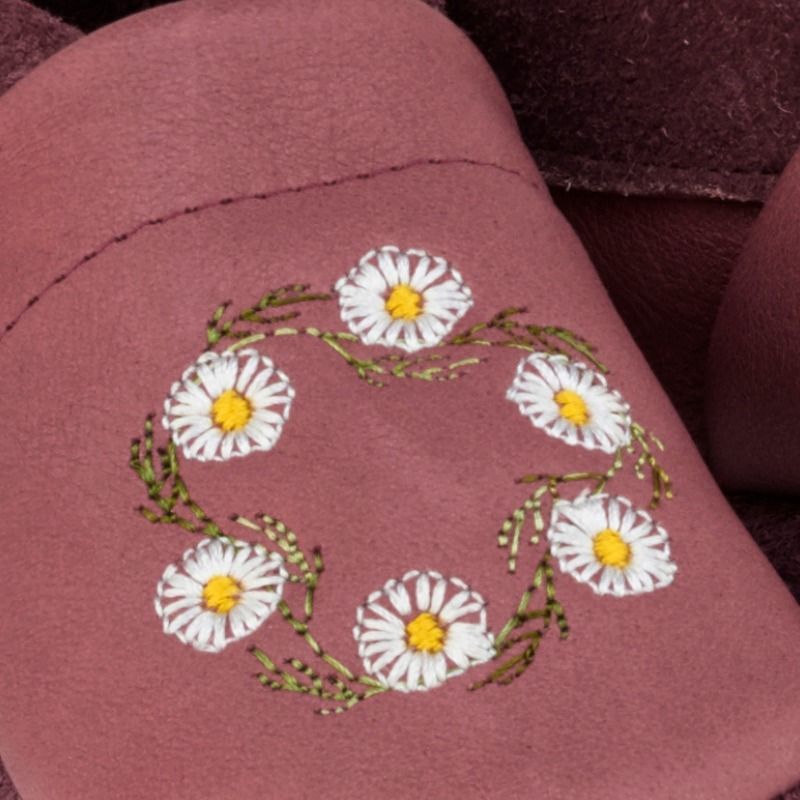 Skinntøfler - Blomster-Lys lilla - swatch