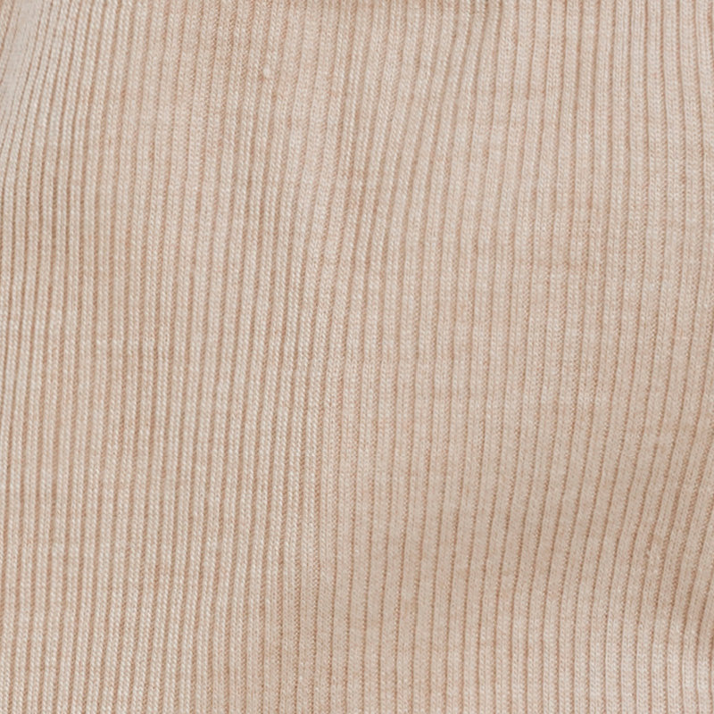 Ull med silke ribb - latte - swatch