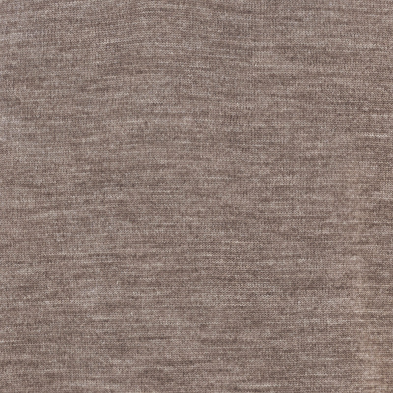 Finstrikket ullgenser halv zip - Brun - swatch