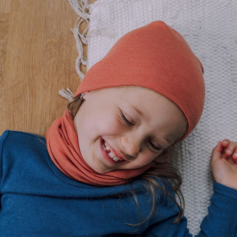 Tubehals i ull med silke, 1(barn/voksen)