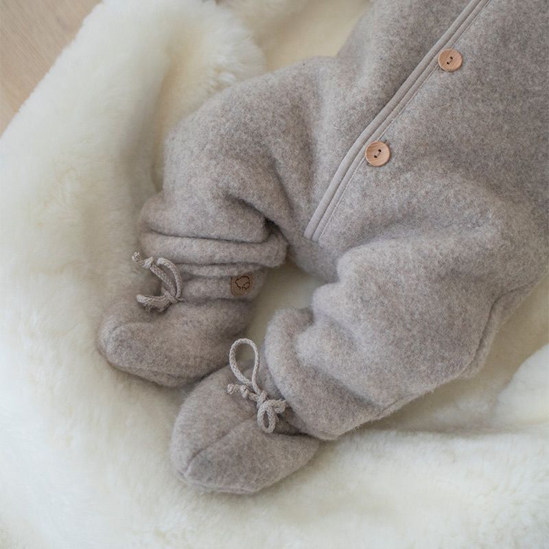 Babysokker i ullfleece Lin