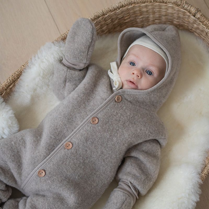 Babyvott i ullfleece Lin