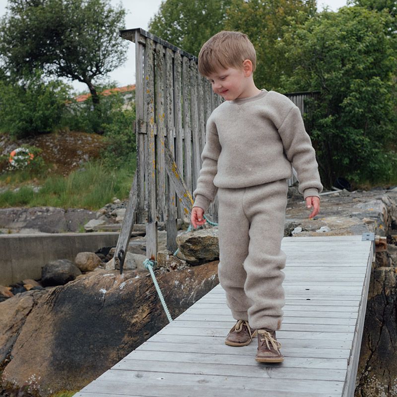 Bukse i ullfleece - Linfarget