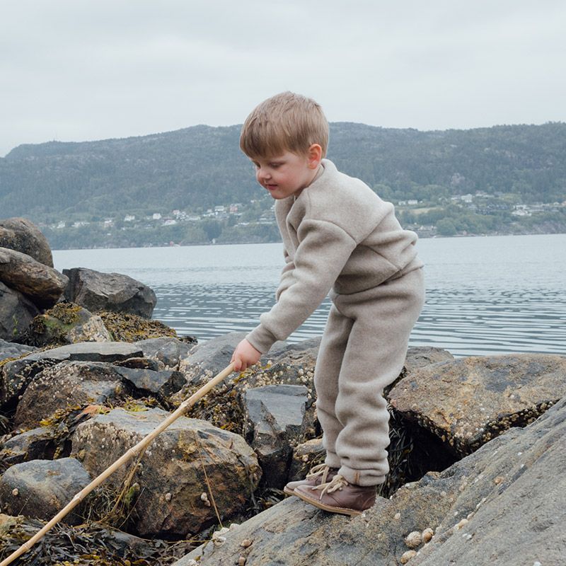 Bukse i ullfleece - Linfarget