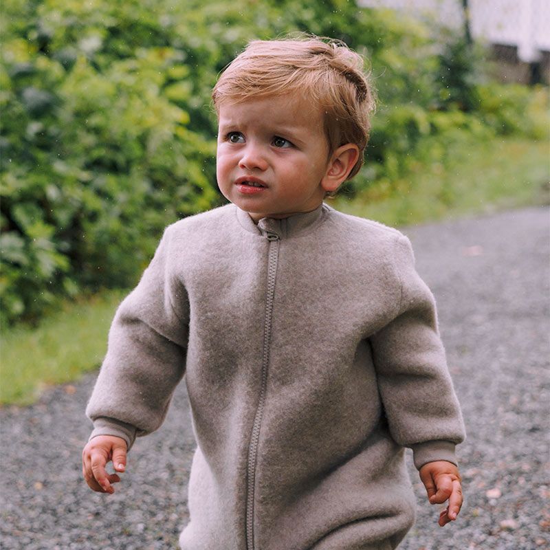 Hel dress i ullfleece - Linfarge
