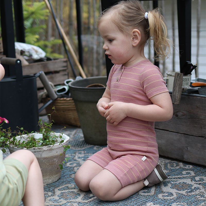 Sommerdress i ull med silke - Rosa