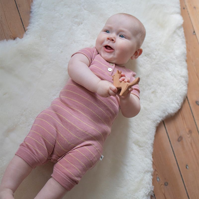 Sommerdress i ull med silke - Rosa