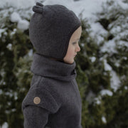 Lukkehals i ullfleece - Naturbrun