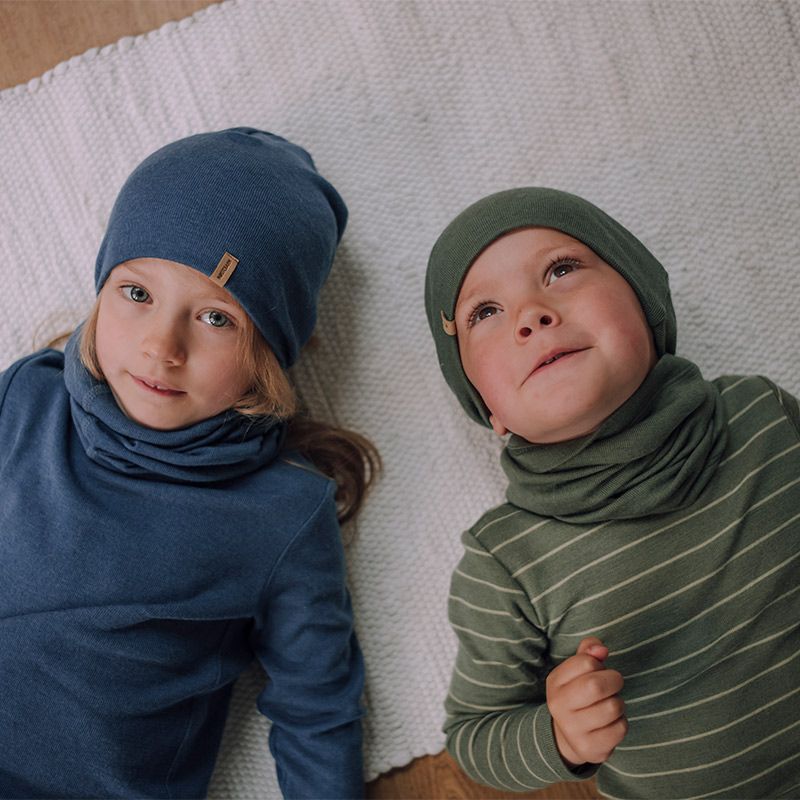 Tubehals i ull med silke, 1(barn/voksen)