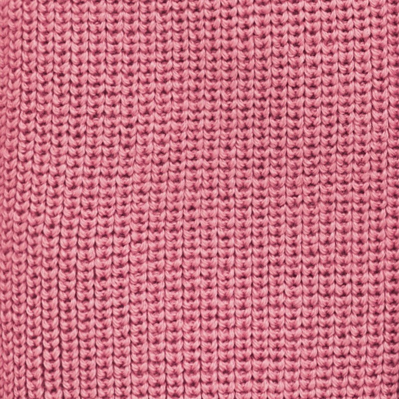 Strikket babydress i ull - Mørk rose - swatch