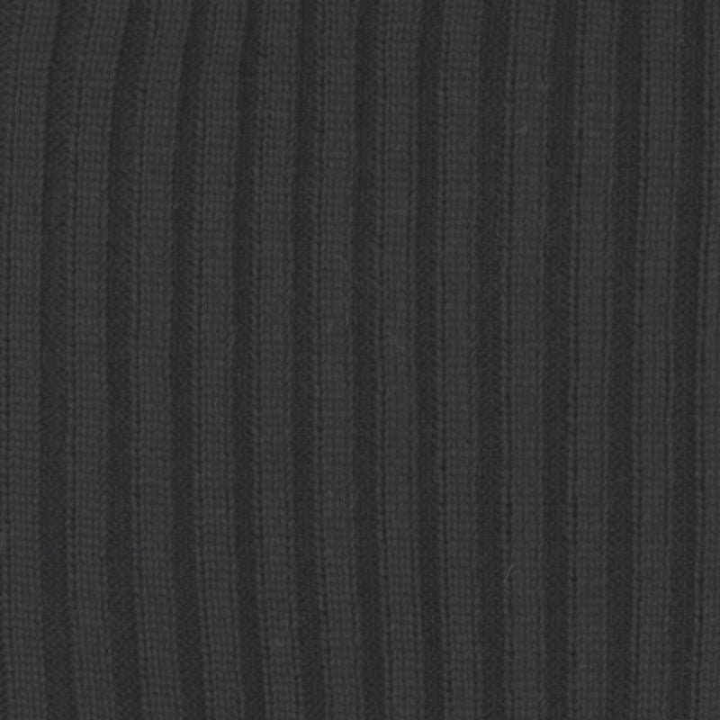 Ribbestrikket longs i ull - Svart - swatch